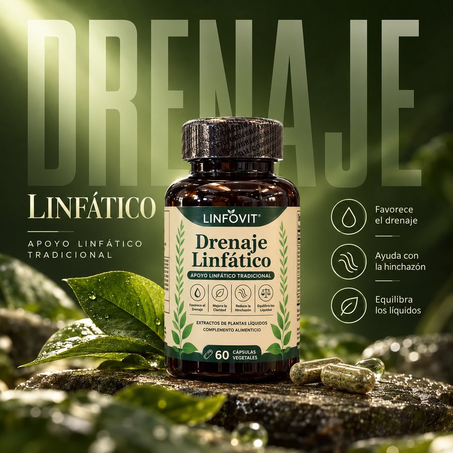 Drenaje Linfático Linfovit, frasco de 60 cápsulas vegetales